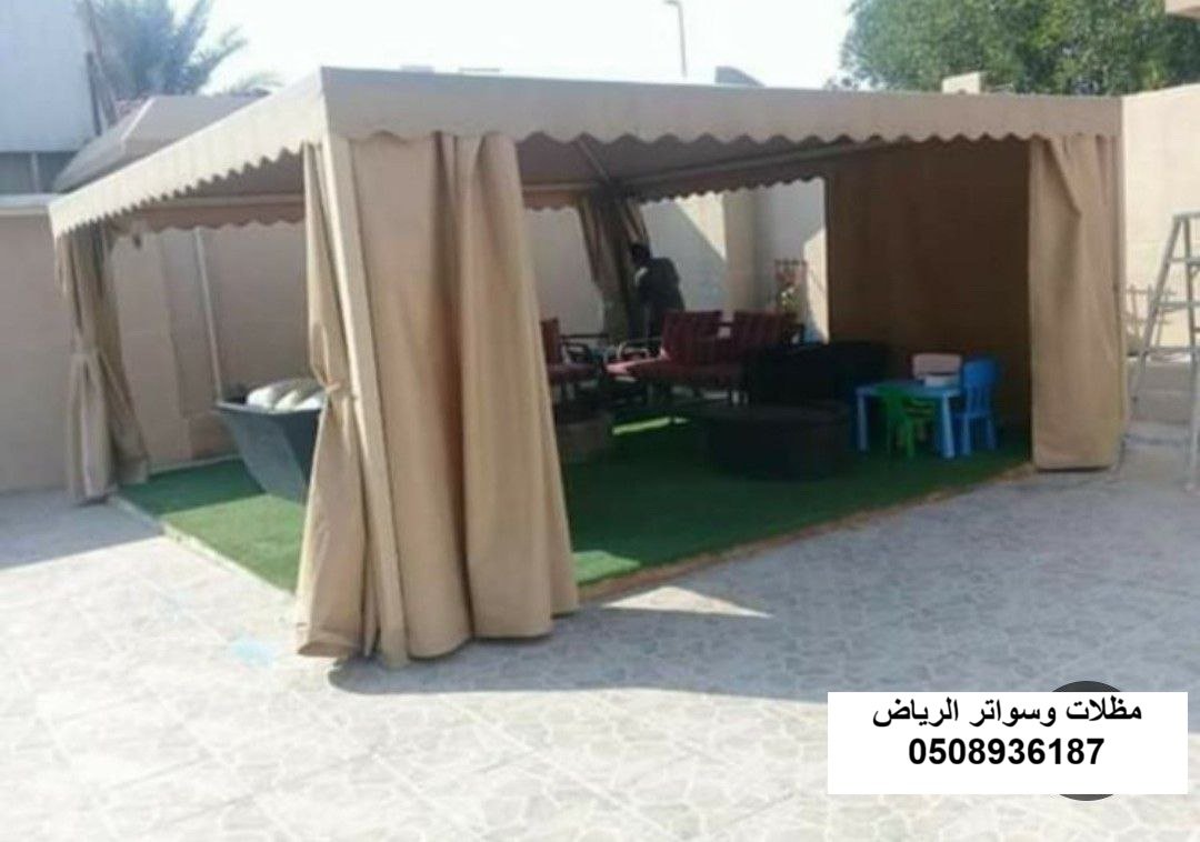 مظلة قماشية ضخمة للمشاريع والحدائق بالرياض حي الملقا