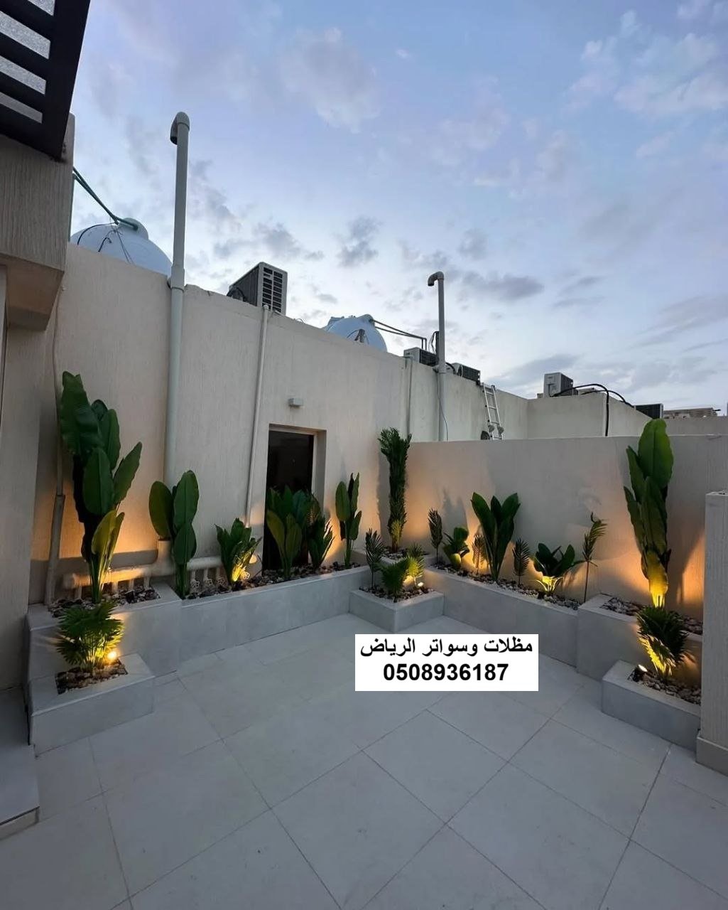 بوابة حدائق ديكورية للفلل بالرياض حي حطين